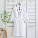 Navik | Waffle Cotton Bathrobe with Long Sleeves and Tie Belt for Bathroom and Bedroom Use