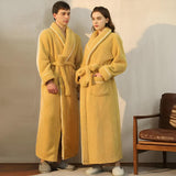 Belin | Flannel Bathrobe with Shawl Collar, Belt and Pockets for Bathroom and Relaxation at Home