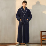 Belin | Flannel Bathrobe with Shawl Collar, Belt and Pockets for Bathroom and Relaxation at Home