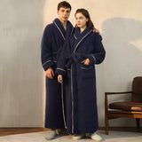 Belin | Flannel Bathrobe with Shawl Collar, Belt and Pockets for Bathroom and Relaxation at Home
