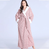 Sorinel | Hooded Knit Bathrobe with Two Front Pockets and Loose Fit for Bathroom and Bedroom