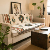 Orvain | Woven Bohemian Throw Blanket with Print Design in Three Sizes for Living Room and Bedroom
