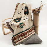Orvain | Woven Bohemian Throw Blanket with Print Design in Three Sizes for Living Room and Bedroom