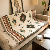 Orvain | Woven Bohemian Throw Blanket with Print Design in Three Sizes for Living Room and Bedroom