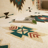 Orvain | Woven Bohemian Throw Blanket with Print Design in Three Sizes for Living Room and Bedroom