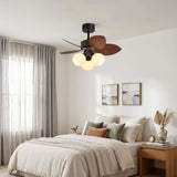 Novi | Ceiling Fan with Three-Light Milk White Shade and Full Spectrum LED, Remote Control