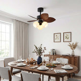 Novi | Ceiling Fan with Three-Light Milk White Shade and Full Spectrum LED, Remote Control