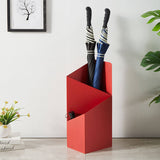 Lorene | Nordic Geometric Metal Umbrella Stand with Removable Drip Tray in Red, White and Black