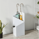 Lorene | Nordic Geometric Metal Umbrella Stand with Removable Drip Tray in Red, White and Black