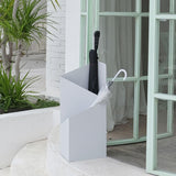 Lorene | Nordic Geometric Metal Umbrella Stand with Removable Drip Tray in Red, White and Black