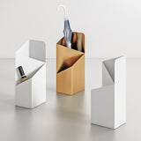 Lorene | Nordic Geometric Metal Umbrella Stand with Removable Drip Tray in Red, White and Black