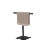 Selorik | Freestanding Towel Rack with Weighted Base in Black, Gold and Silver for Bathroom and Guest WC
