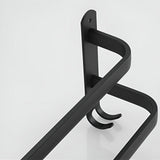 Loran | Matte Black Aluminium Wall-Mounted Towel Rack with Three Bars for Bathroom and Laundry Room