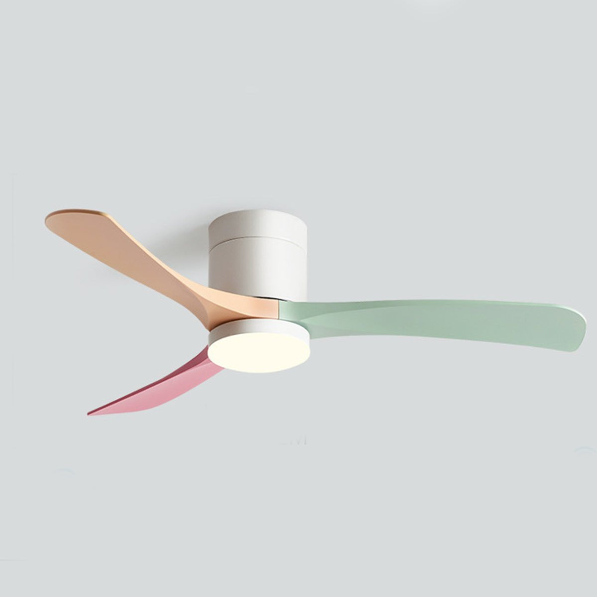 Minimalist Ceiling Fan Light with Wooden Blades 10
