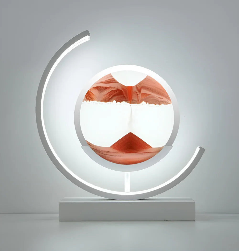 LED Sand Art Table Lamp with Circular Frame 12