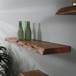 Acacia Wood Wall Shelf with Industrial Design 13