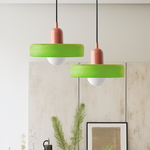Bauhaus Glass Pendant Light with Ring Shade 13