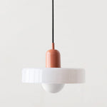 Bauhaus Glass Pendant Light with Ring Shade 15