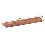 Acacia Wood Wall Shelf with Industrial Design 18