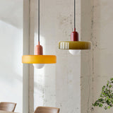 Bauhaus Glass Pendant Light with Ring Shade 1