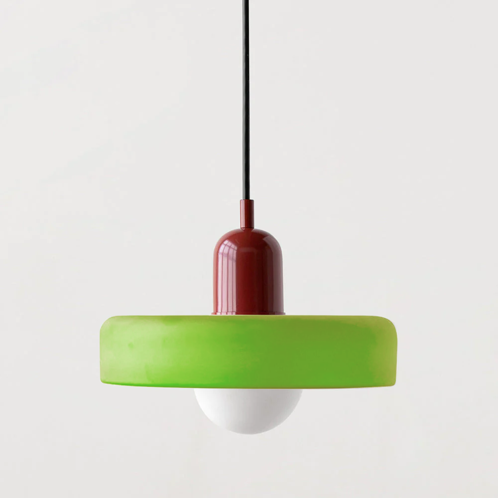 Bauhaus Glass Pendant Light with Ring Shade 20