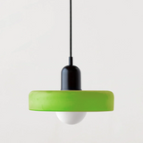 Bauhaus Glass Pendant Light with Ring Shade 21