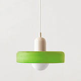 Bauhaus Glass Pendant Light with Ring Shade 22
