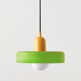 Bauhaus Glass Pendant Light with Ring Shade 23