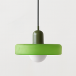 Bauhaus Glass Pendant Light with Ring Shade 24