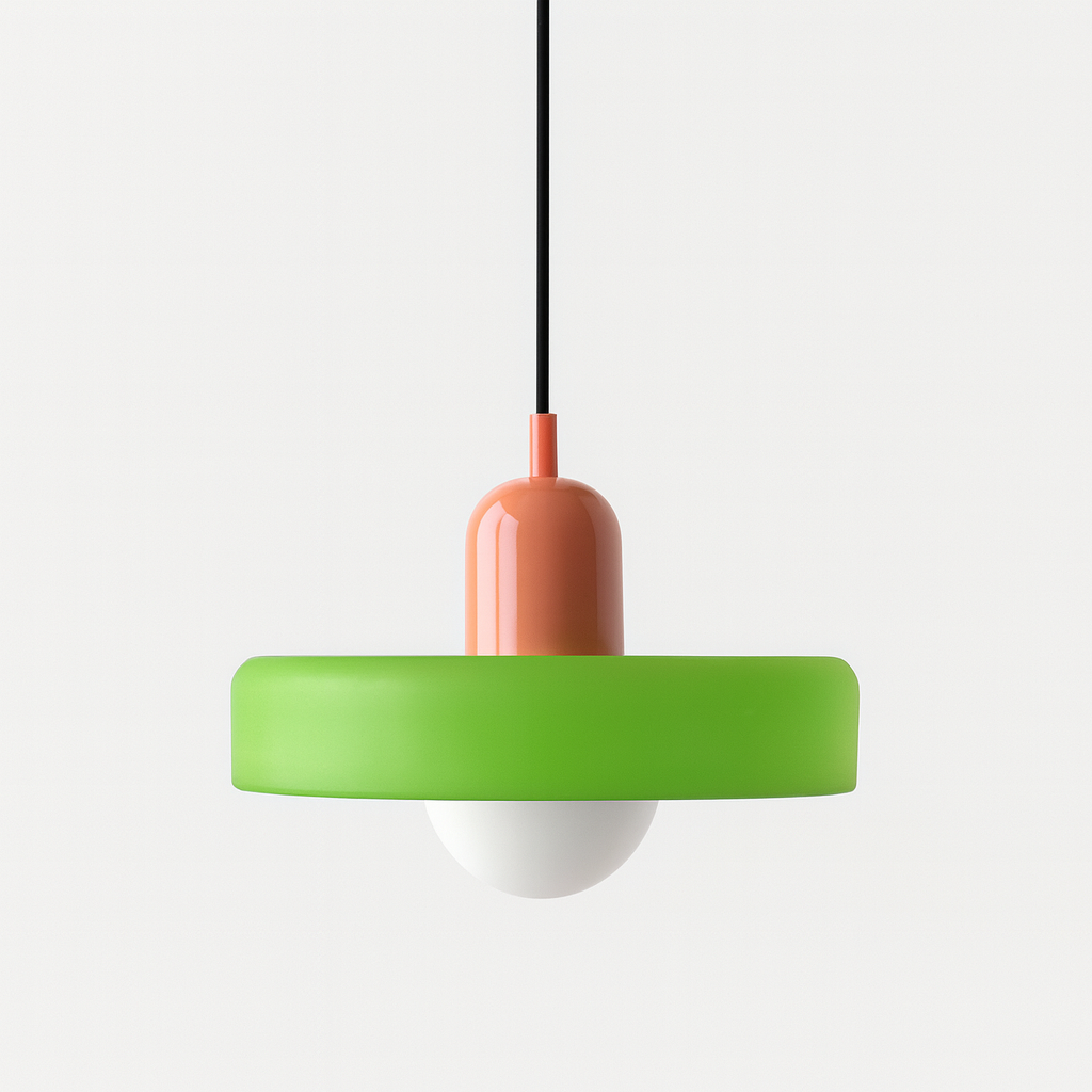 Bauhaus Glass Pendant Light with Ring Shade 25