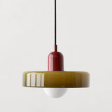 Bauhaus Glass Pendant Light with Ring Shade 32