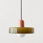 Bauhaus Glass Pendant Light with Ring Shade 33