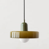 Bauhaus Glass Pendant Light with Ring Shade 36