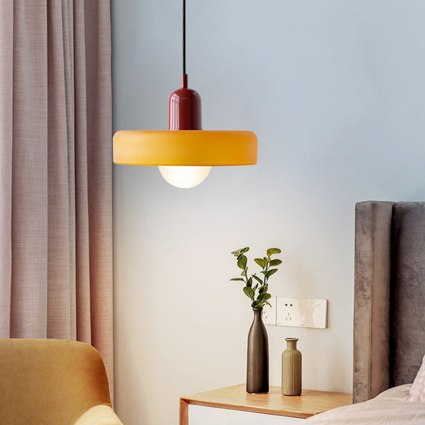 Bauhaus Glass Pendant Light with Ring Shade 38