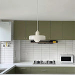 Bauhaus Glass Pendant Light with Ring Shade 3
