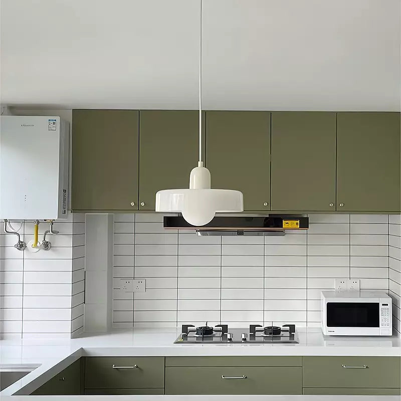 Bauhaus Glass Pendant Light with Ring Shade 3