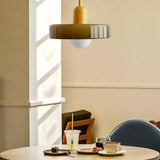Bauhaus Glass Pendant Light with Ring Shade 40