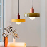 Bauhaus Glass Pendant Light with Ring Shade 43