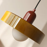 Bauhaus Glass Pendant Light with Ring Shade 45