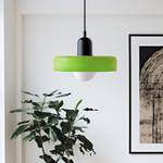 Bauhaus Glass Pendant Light with Ring Shade 4