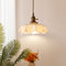 Cream Glass Pendant Light with Brass Fitting 4