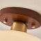 Cream Glass Ceiling Lamp with Metal Base 5