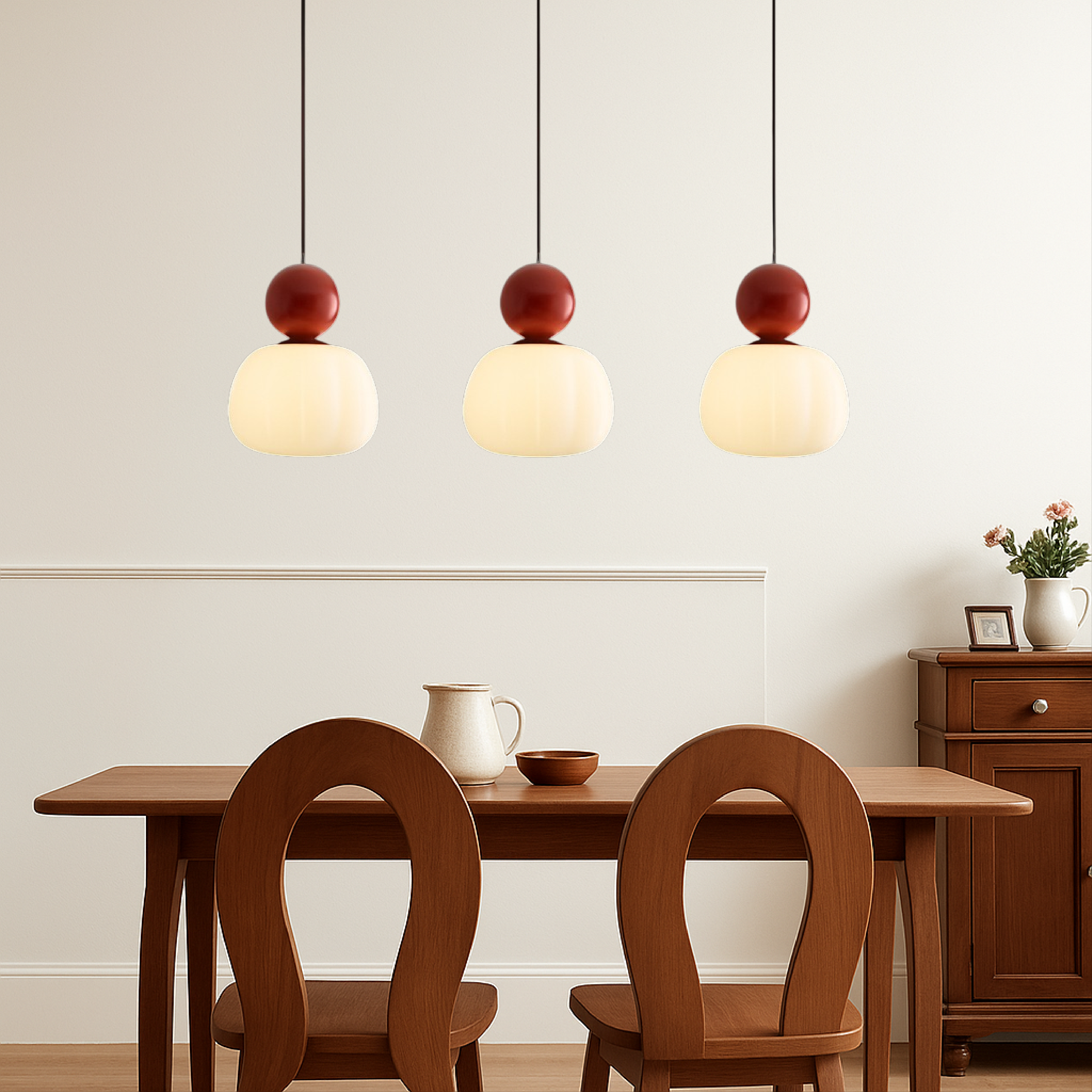 Art Deco Pendant Light with Color Accent 5