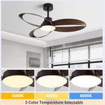 Modern Wooden Blade Ceiling Fan with Dimmable LED 6