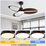 Modern Wooden Blade Ceiling Fan with Dimmable LED 6