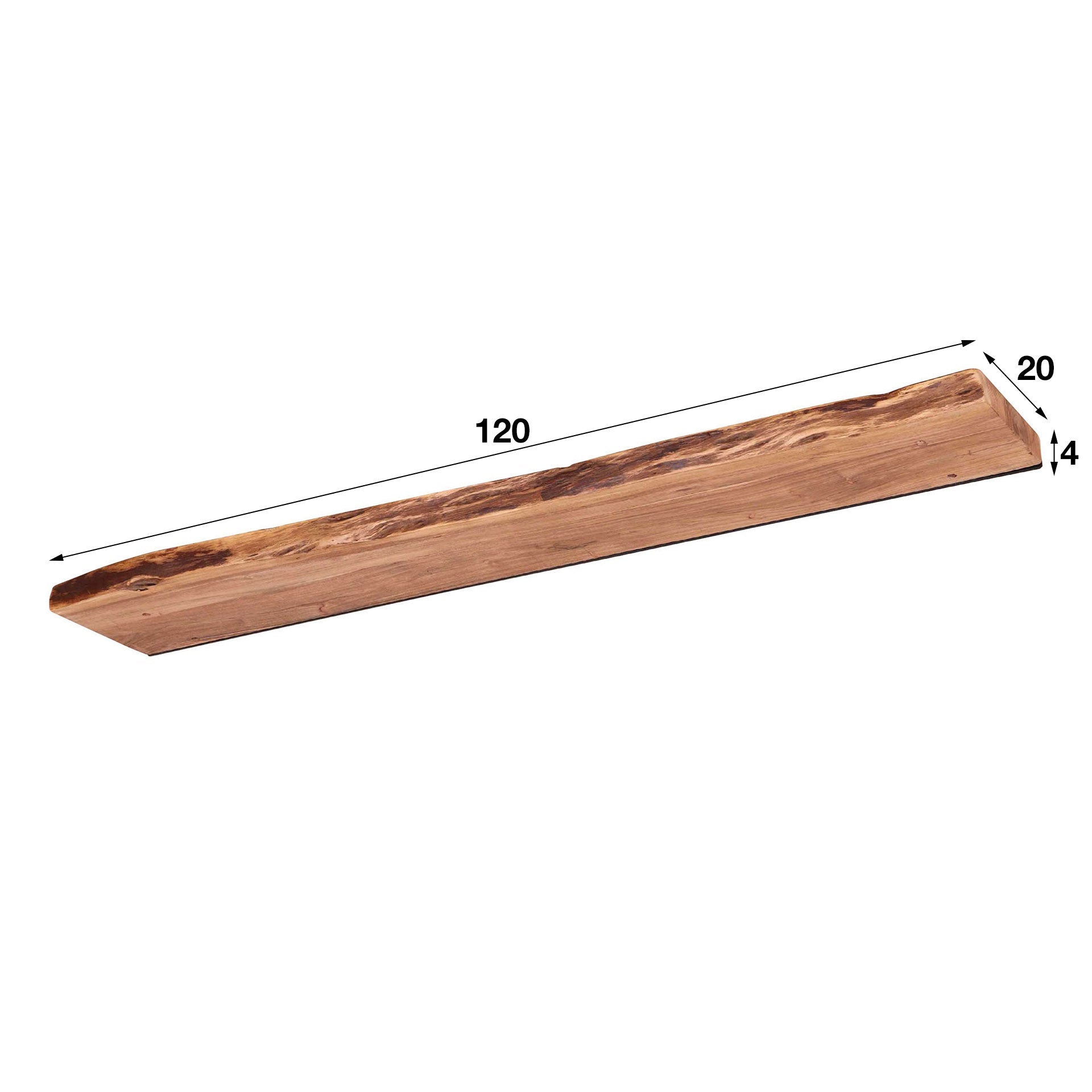 Acacia Wood Wall Shelf with Industrial Design 6