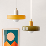 Bauhaus Glass Pendant Light with Ring Shade 6