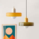 Bauhaus Glass Pendant Light with Ring Shade 6