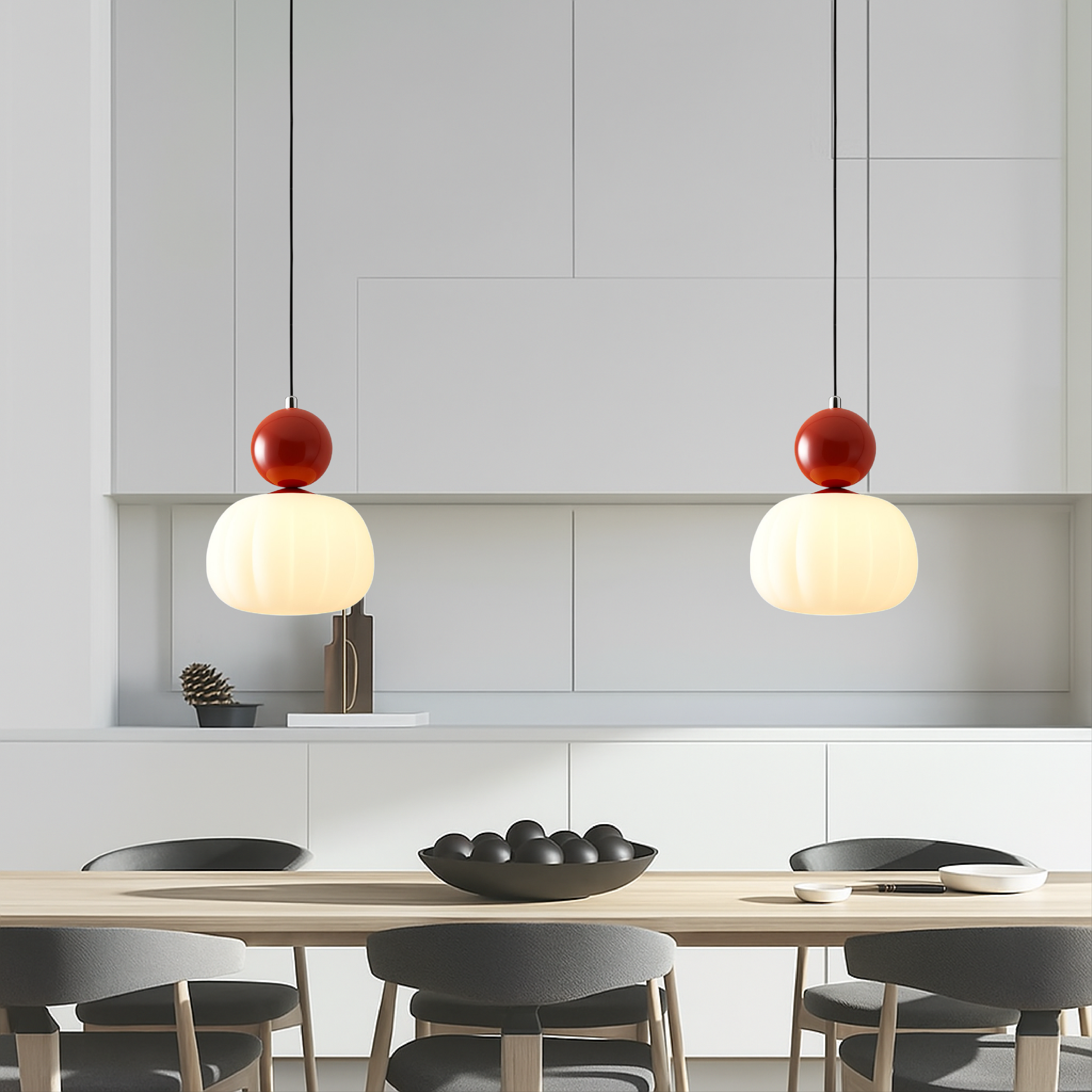Art Deco Pendant Light with Color Accent 6