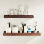 Wooden Bathroom Shelf No-Drill Installation 6